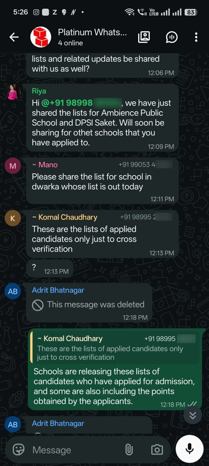 WhatsApp Testimonial 3