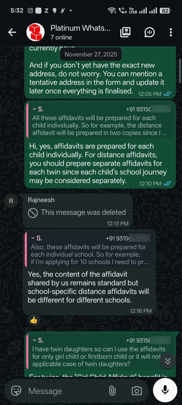 WhatsApp Testimonial 7