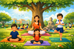 Yoga and Meditation for Holistic Growth at The Wisdom Tree School, Greater Noida West