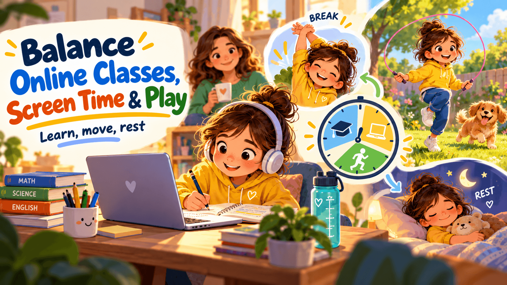How to Balance Online Classes, Screen Time and Physical Activity for Children