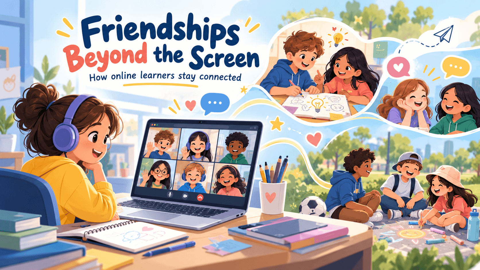 How Children Can Build Real Friendships While Attending Online School