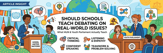Should Schools Teach Children How to Debate Real-World Issues? What MUN and Youth Parliament Actually Teach