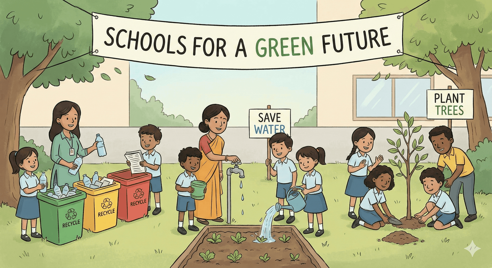 See Real Eco-Action and Recycling at The Wisdom Tree School