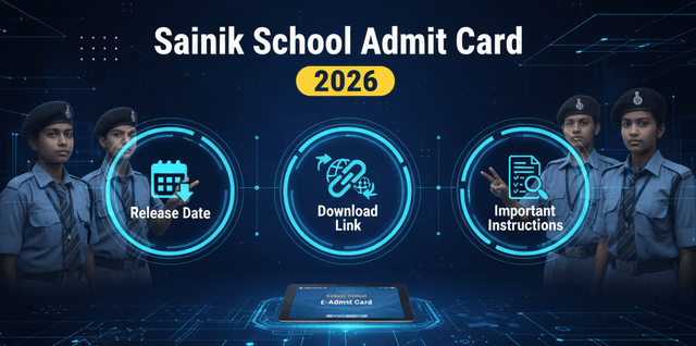Sainik School Admit Card 2026: Download Instructions, Dates, Details in Admit Card, & Other Important Instructions
