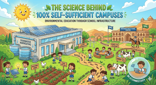 The Science Behind 100% Self-Sufficient Campuses: Environmental Education Through Shekhawati Public School Infrastructure