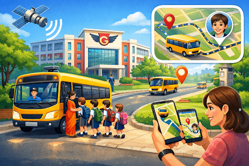 Safe Journeys and Smart Commuting: GPS-Enabled Transport at GD Goenka International School, GNW