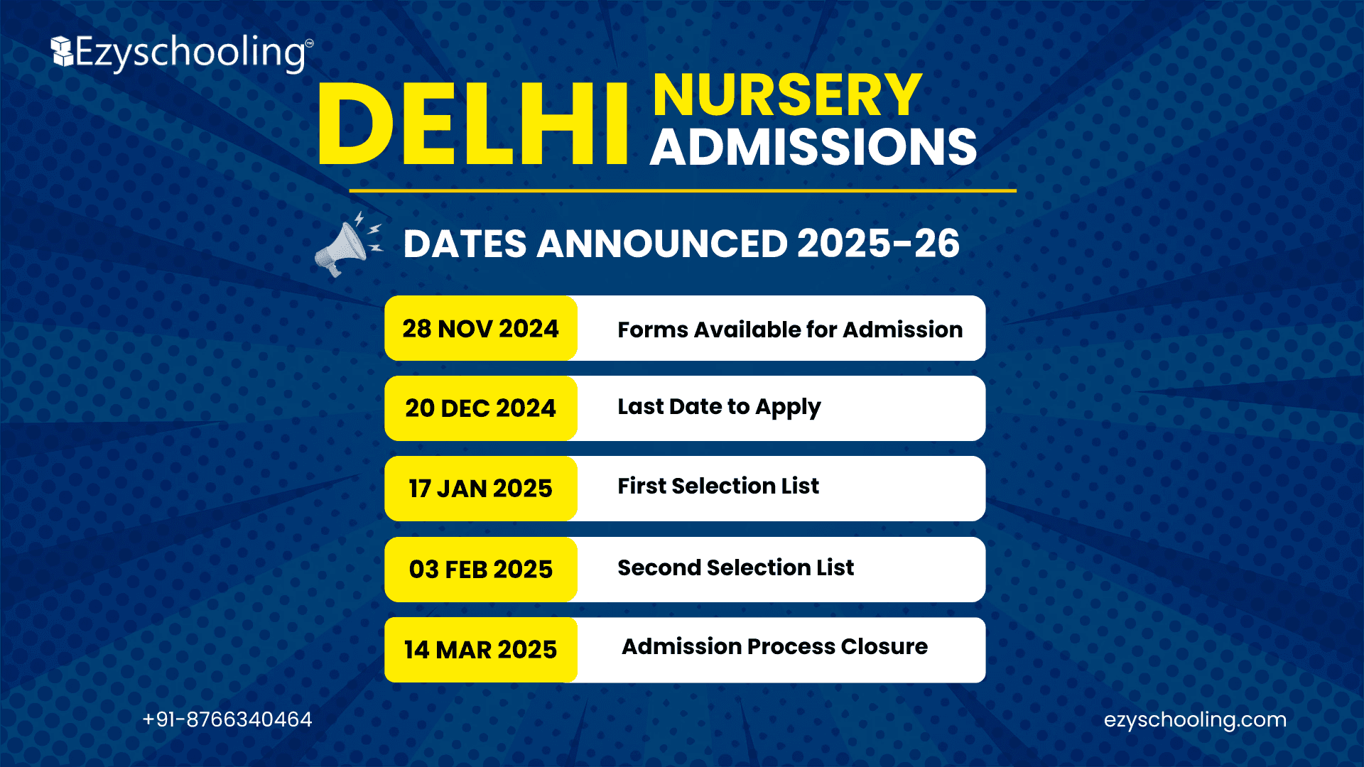 Delhi Nursery Admissions 2025-2026: DoE Releases Schedule